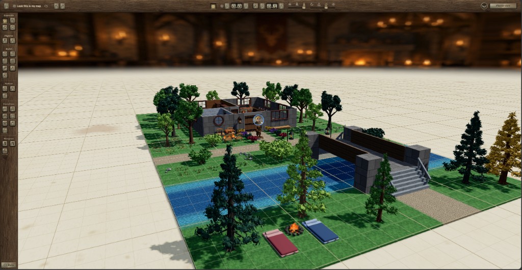 A 3D scene on the table